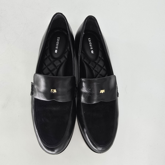 Birdies Women black Loafer starling 20 flats slip on suede leather size 8 - Picture 4 of 11